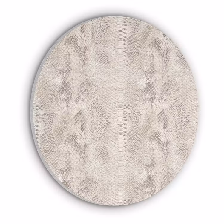 Slang - Patroon - Beige Akoestische PET Vilt - Rond klein 838 -3d