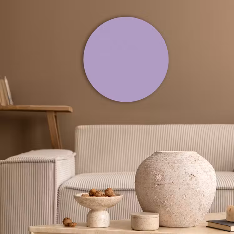 Soft - Lavender - Paars Akoestische PET Vilt - Rond klein 838 -sfeer1