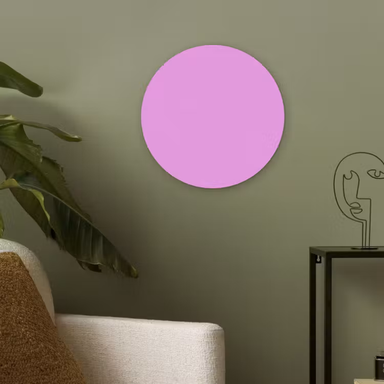 Soft - Lavender - Roze Akoestische PET Vilt - Rond klein 838 -sfeer2