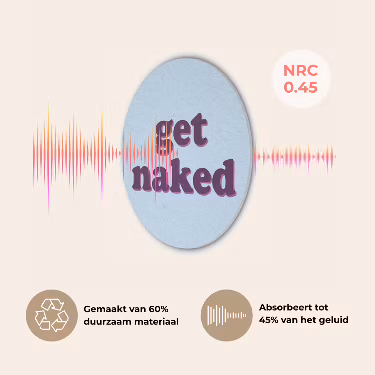 Speels - Boodschap - Blauw Akoestische PET Vilt - Rond klein -USP_NL