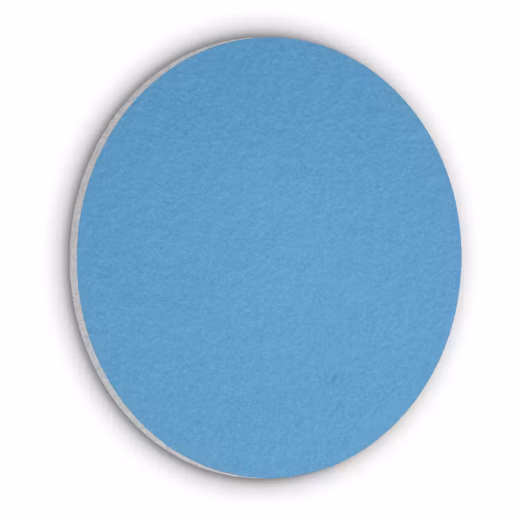 Steel - Blue - Blauw Akoestische PET Vilt - Rond klein 838 -3d