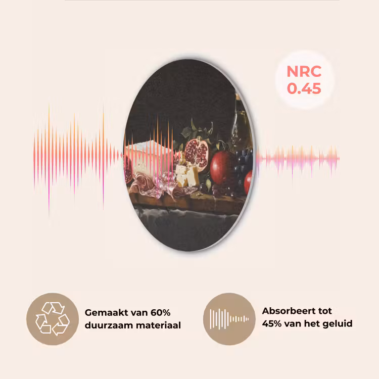 Stilleven - Vintage - Borrelplank Akoestische PET Vilt - Rond klein -USP_NL
