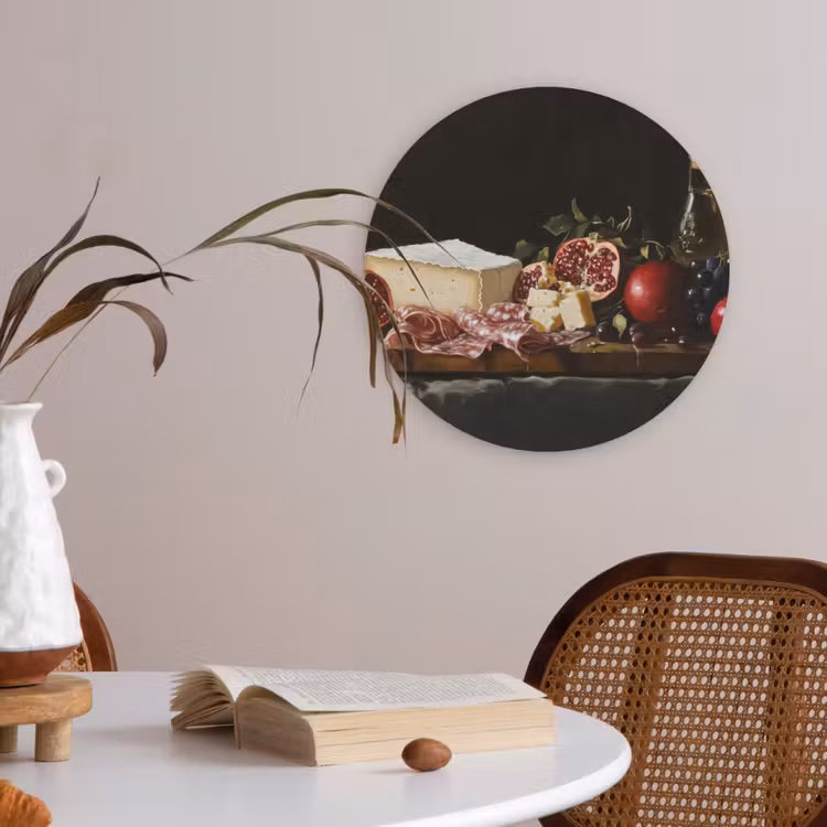 Stilleven - Vintage - Borrelplank Akoestische PET Vilt - Rond klein -sfeer3