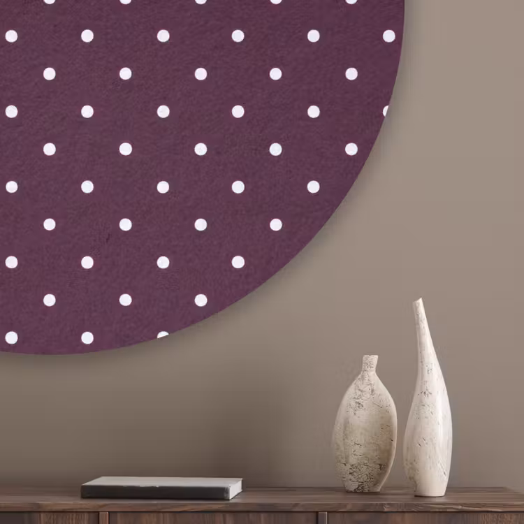 Stippen - Modern - Paars Akoestische PET Vilt - Rond klein 838 -sfeer5_closeup