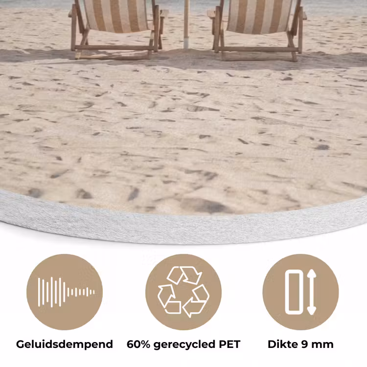 Strand - Stoelen - Parasol Akoestische PET Vilt - Rond klein -closeup_NL