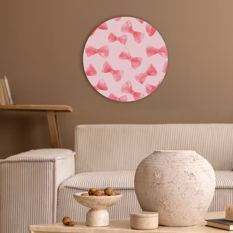 Strikken - Aquarel - Roze Akoestische PET Vilt - Rond klein 838 -sfeer1