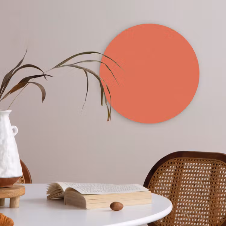 Sunset - Salmon - Oranje Akoestische PET Vilt - Rond klein 838 -sfeer3
