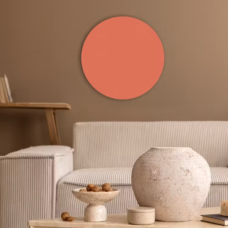 Sunset - Salmon - Oranje Akoestische PET Vilt - Rond klein 838 -sfeer1