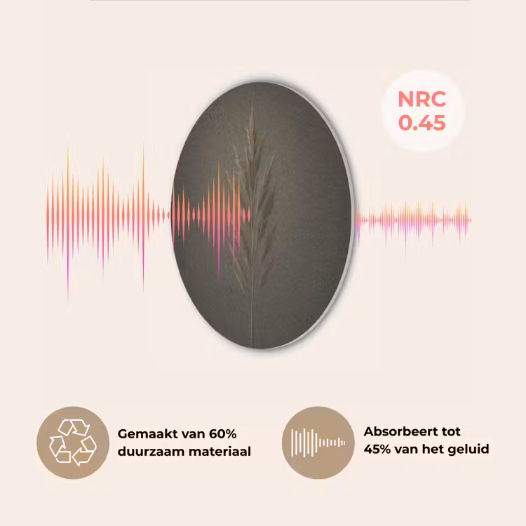 Tak - Pluimgras - Donkerbruin Akoestische PET Vilt - Rond klein -USP_NL