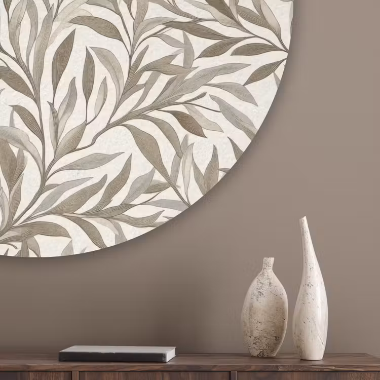 Takken - Botanisch - Taupe Akoestische PET Vilt - Rond klein 838 -sfeer5_closeup