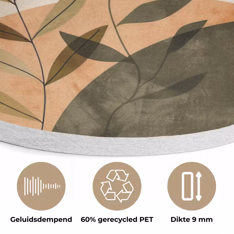 Takken - Vormen - Abstract Akoestische PET Vilt - Rond klein -closeup_NL
