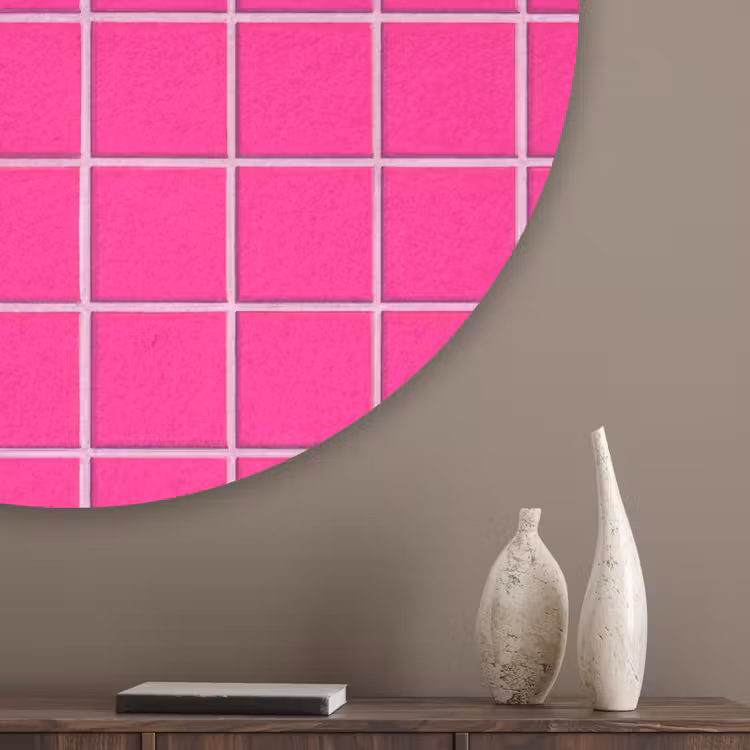 Tegels - Vierkant - Fuchsia Akoestische PET Vilt - Rond klein 838 -sfeer5_closeup