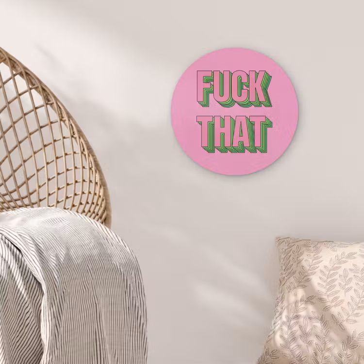 Tekst - Bold - Roze Akoestische PET Vilt - Rond klein -sfeer4