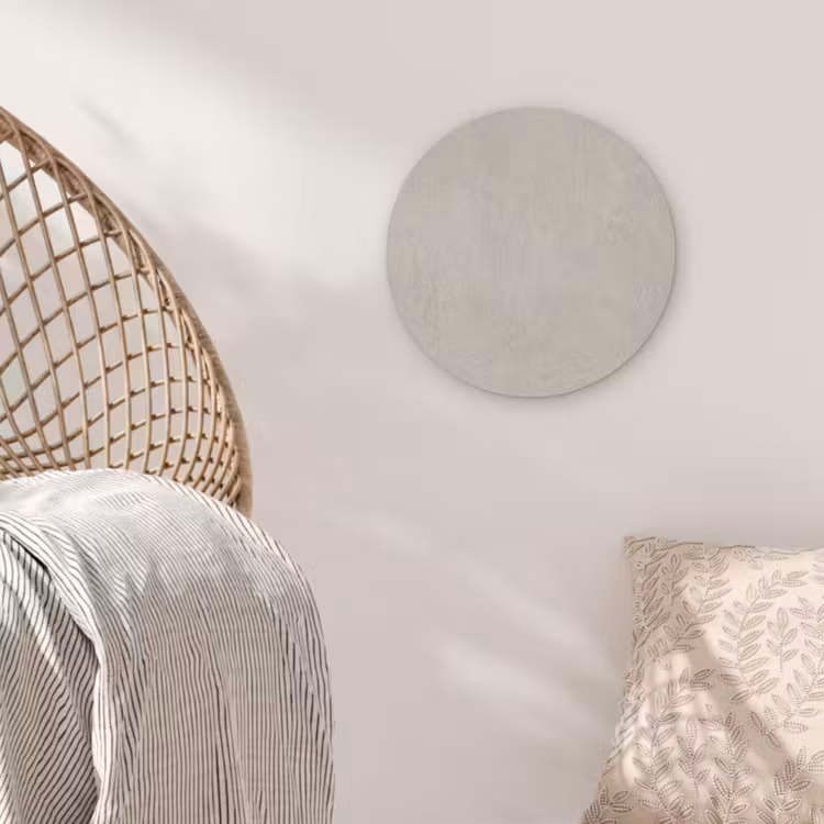 Textuur - Effen - Abstract - Beige Akoestische PET Vilt - Rond klein -sfeer4