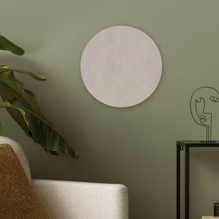 Textuur - Effen - Abstract - Beige Akoestische PET Vilt - Rond klein -sfeer2