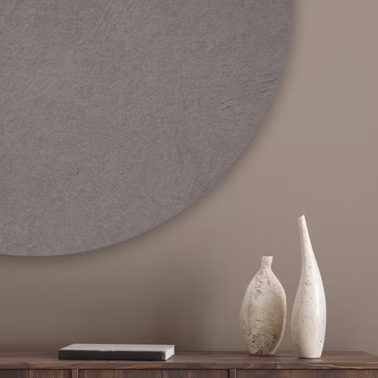 Textuur - Grijs - Modern - Abstract - Oppervlak Akoestische PET Vilt - Rond klein -sfeer5_closeup