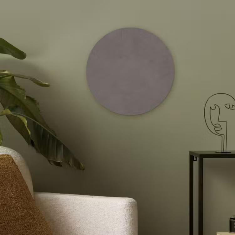 Textuur - Grijs - Modern - Abstract - Oppervlak Akoestische PET Vilt - Rond klein -sfeer2