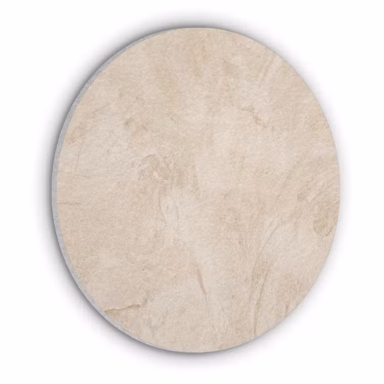 Textuur - Patroon - Abstract - Modern - Beige Akoestische PET Vilt - Rond klein -3d