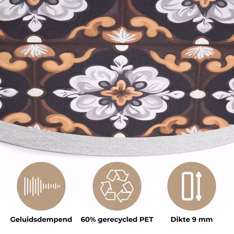 traditioneel - Element - Kleurrijk Akoestische PET Vilt - Rond klein 838 -closeup_NL