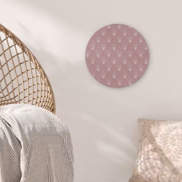 Trendy - Patroon - Roze Akoestische PET Vilt - Rond klein 838 -sfeer4