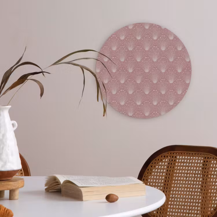 Trendy - Patroon - Roze Akoestische PET Vilt - Rond klein 838 -sfeer3