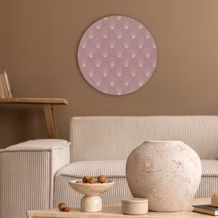 Trendy - Patroon - Roze Akoestische PET Vilt - Rond klein 838 -sfeer1