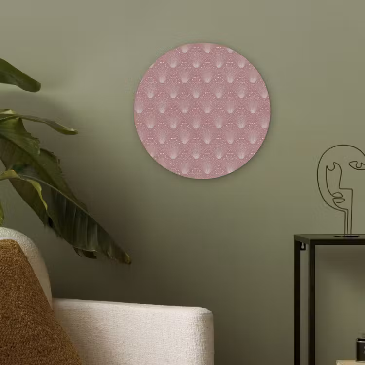 Trendy - Patroon - Roze Akoestische PET Vilt - Rond klein 838 -sfeer2