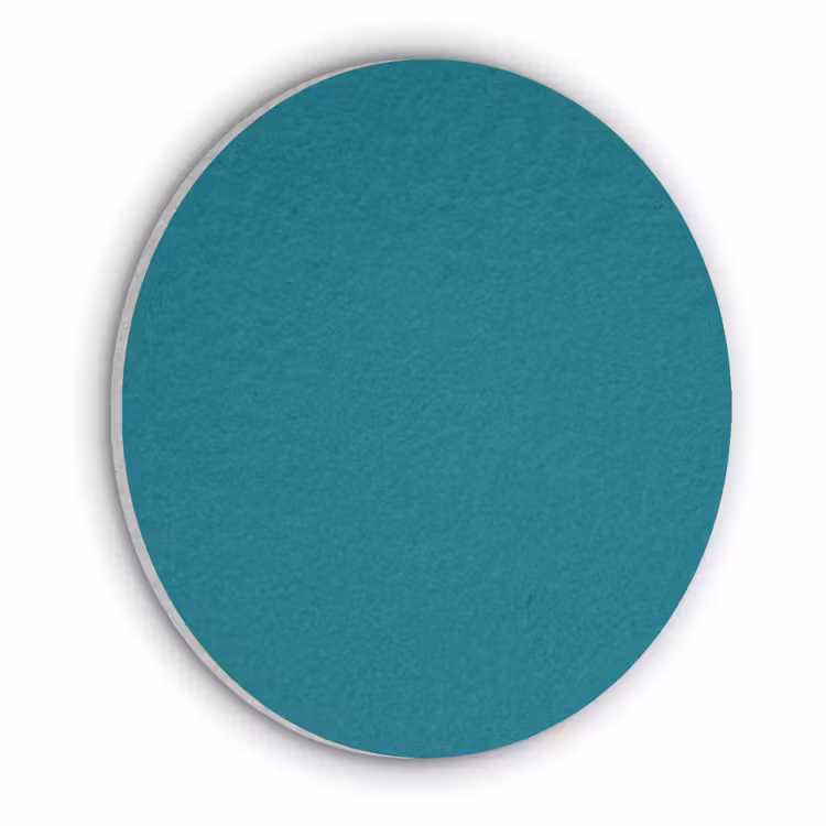 Tropical - Peacock - Blauw Akoestische PET Vilt - Rond klein 838 -3d