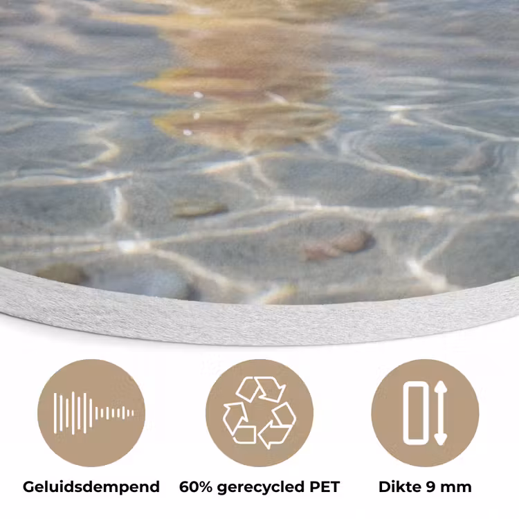 Tropisch - Badeend - geel Akoestische PET Vilt - Rond klein -closeup_NL