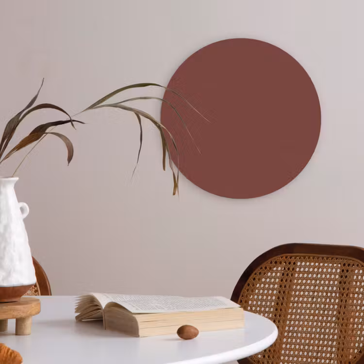 Valentine - Velvet - Rood Akoestische PET Vilt - Rond klein 838 -sfeer3