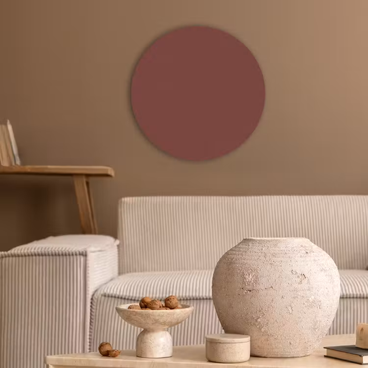 Valentine - Velvet - Rood Akoestische PET Vilt - Rond klein 838 -sfeer1