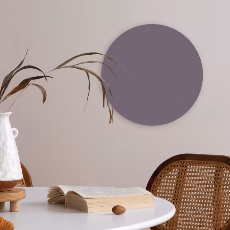 Velvet - Aubergine - Paars Akoestische PET Vilt - Rond klein 838 -sfeer3