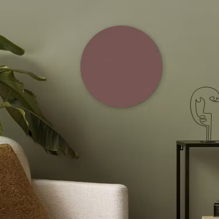 Velvet - Merlot - Rood Akoestische PET Vilt - Rond klein 838 -sfeer2