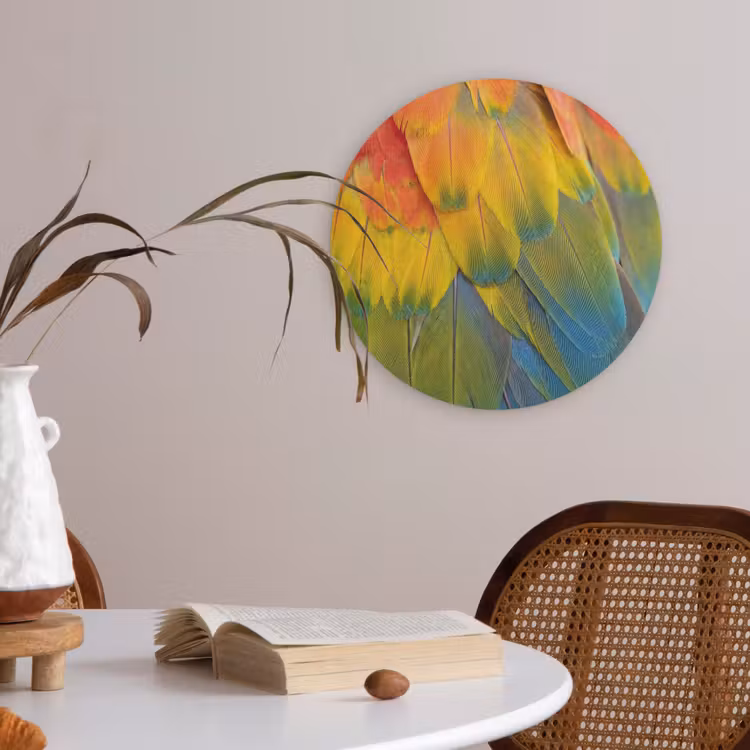 Veren - Ara - Kleurrijk Akoestische PET Vilt - Rond klein -sfeer3