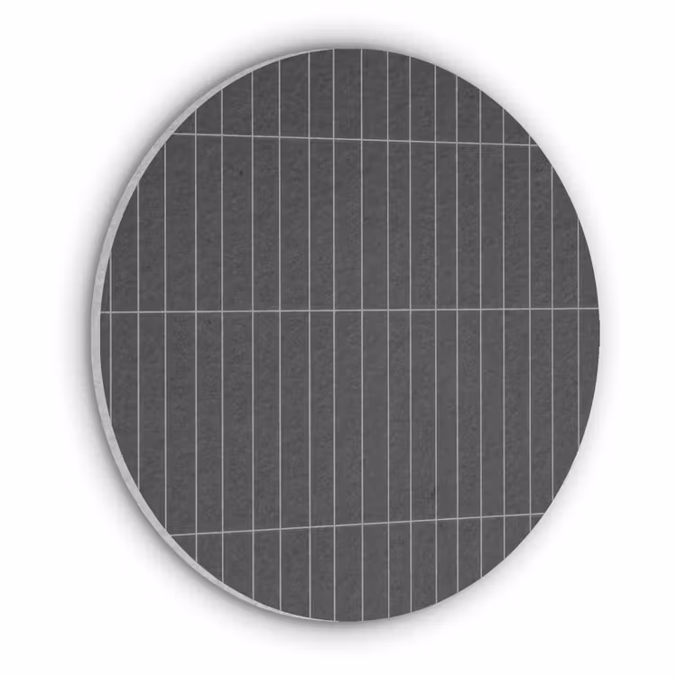 Verticaal - Wandtegel - Donkergrijs Akoestische PET Vilt - Rond klein 838 -3d