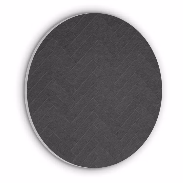 Visgraat - Wandtegel - Mat - Zwart Akoestische PET Vilt - Rond klein 838 -3d