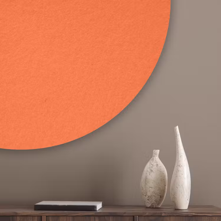 Vivid - Amber - Oranje Akoestische PET Vilt - Rond klein 838 -sfeer5_closeup