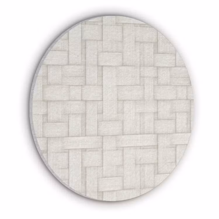 Vlechtwerk - Banen - Beige Akoestische PET Vilt - Rond klein 838 -3d