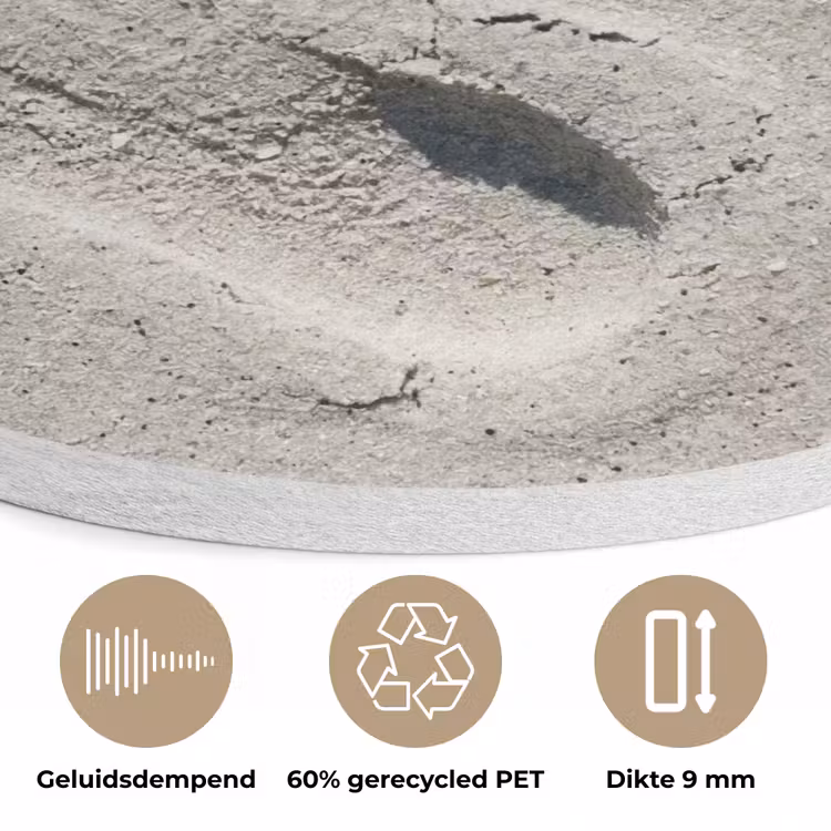 Voeten - Zand - Zee Akoestische PET Vilt - Rond klein -closeup_NL