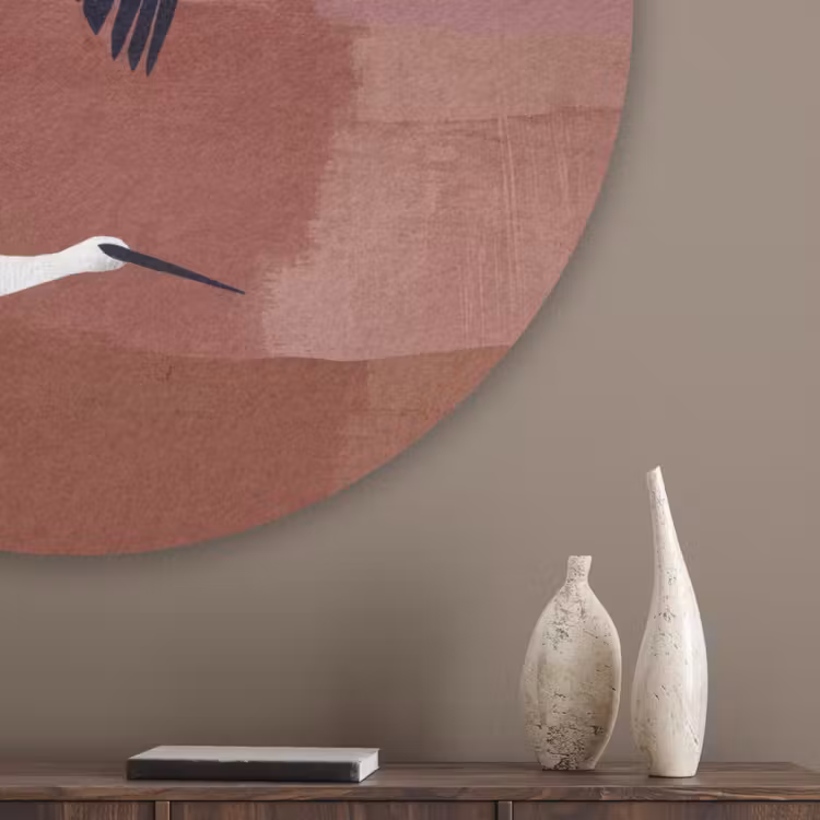 Vogels - Snavel - Abstract Akoestische PET Vilt - Rond klein -sfeer5_closeup