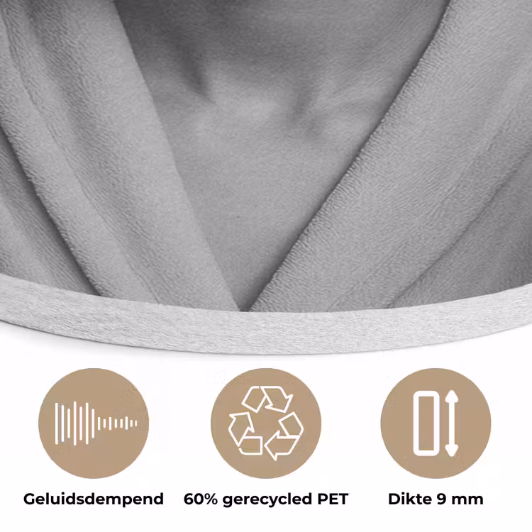 Vrouw - Masker - Wijn - Sigaret Akoestische PET Vilt - Rond klein -closeup_NL