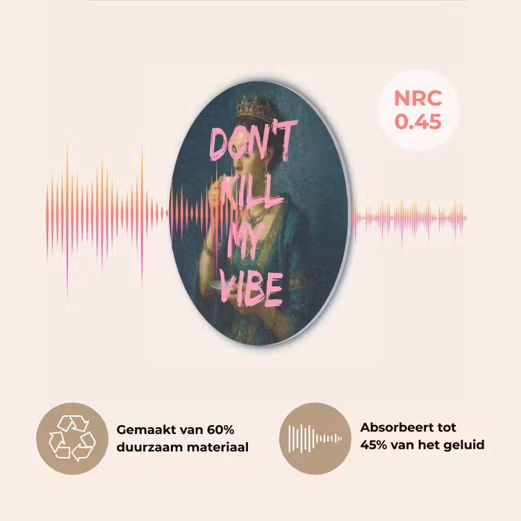 Vrouw - Portret - Kroon Akoestische PET Vilt - Rond klein -USP_NL