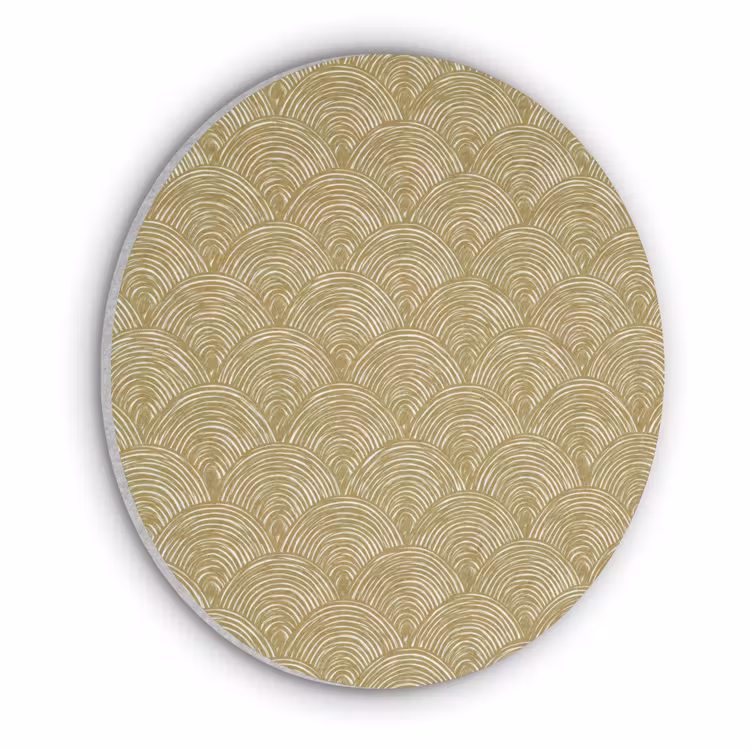 Waaier - Geometrisch - Groen Akoestische PET Vilt - Rond klein 838 -3d
