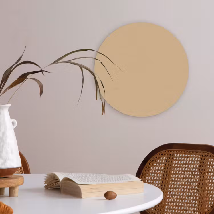 Warm - Sand - Nude Akoestische PET Vilt - Rond klein 838 -sfeer3