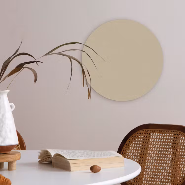 Warm - Sand - Nude Akoestische PET Vilt - Rond klein 838 -sfeer3