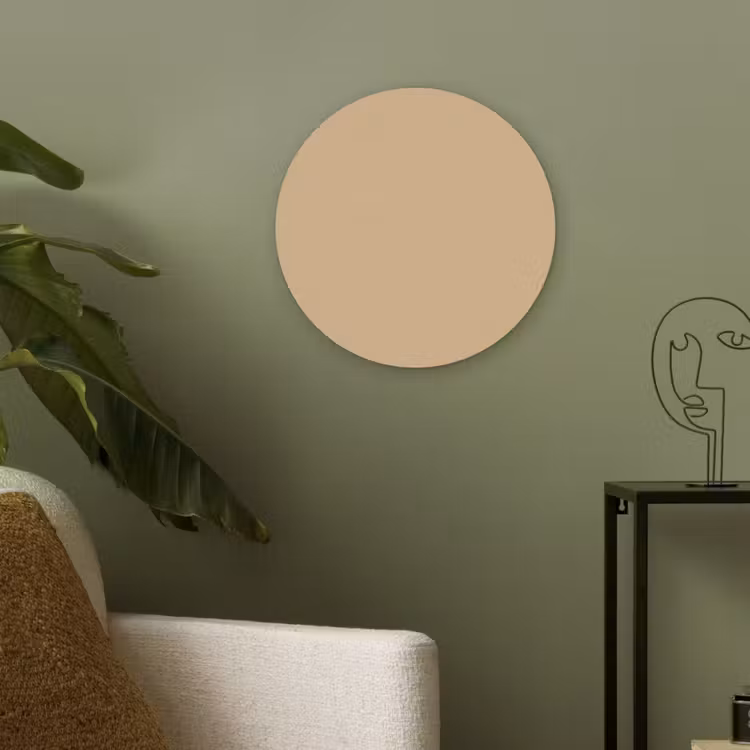 Warm - Sand - Nude Akoestische PET Vilt - Rond klein 838 -sfeer2