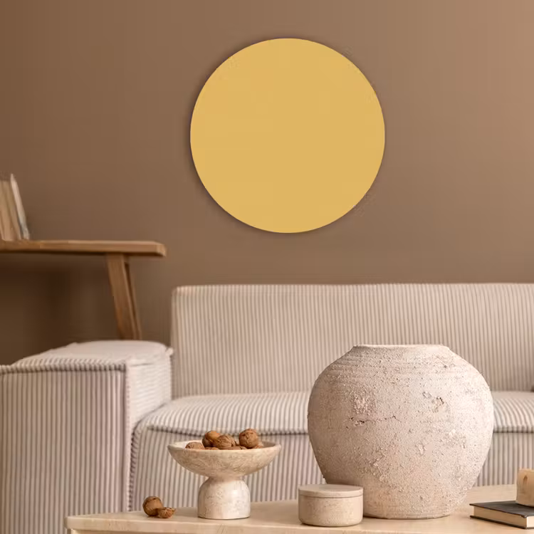 Warm - Sand - Terracotta Akoestische PET Vilt - Rond klein 838 -sfeer1