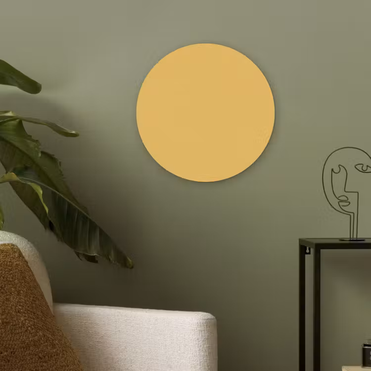 Warm - Sand - Terracotta Akoestische PET Vilt - Rond klein 838 -sfeer2