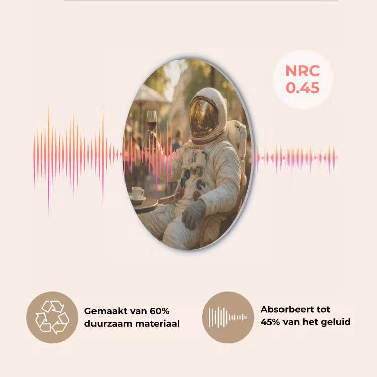 Wijn - Rood - Terras - Koffie Akoestische PET Vilt - Rond klein -USP_NL
