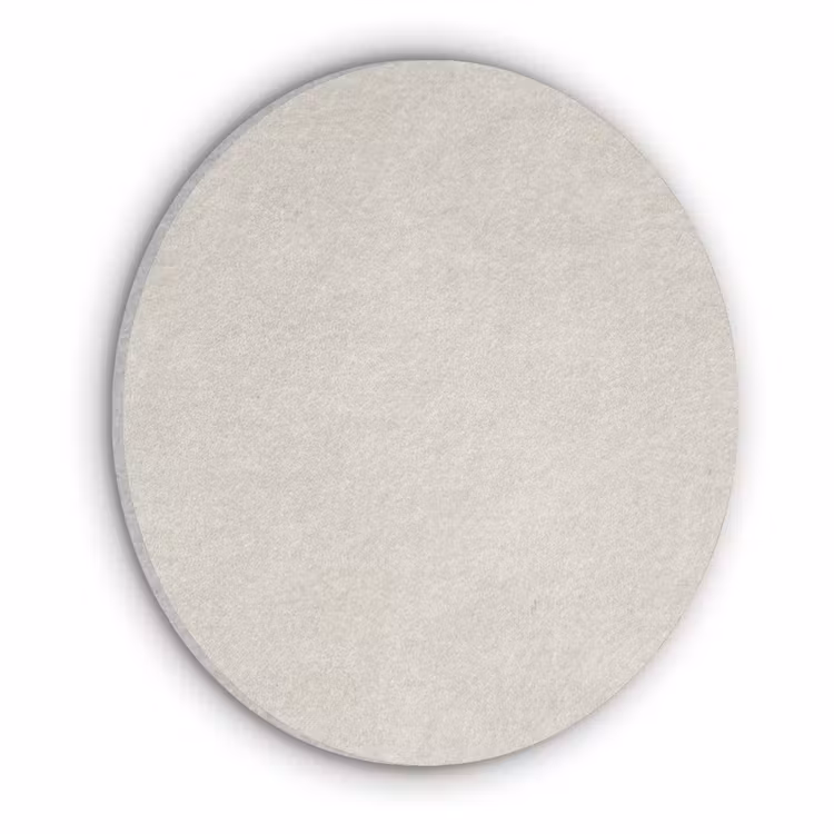 Zandkleurig - Modern - Egaal Akoestische PET Vilt - Rond klein 838 -3d